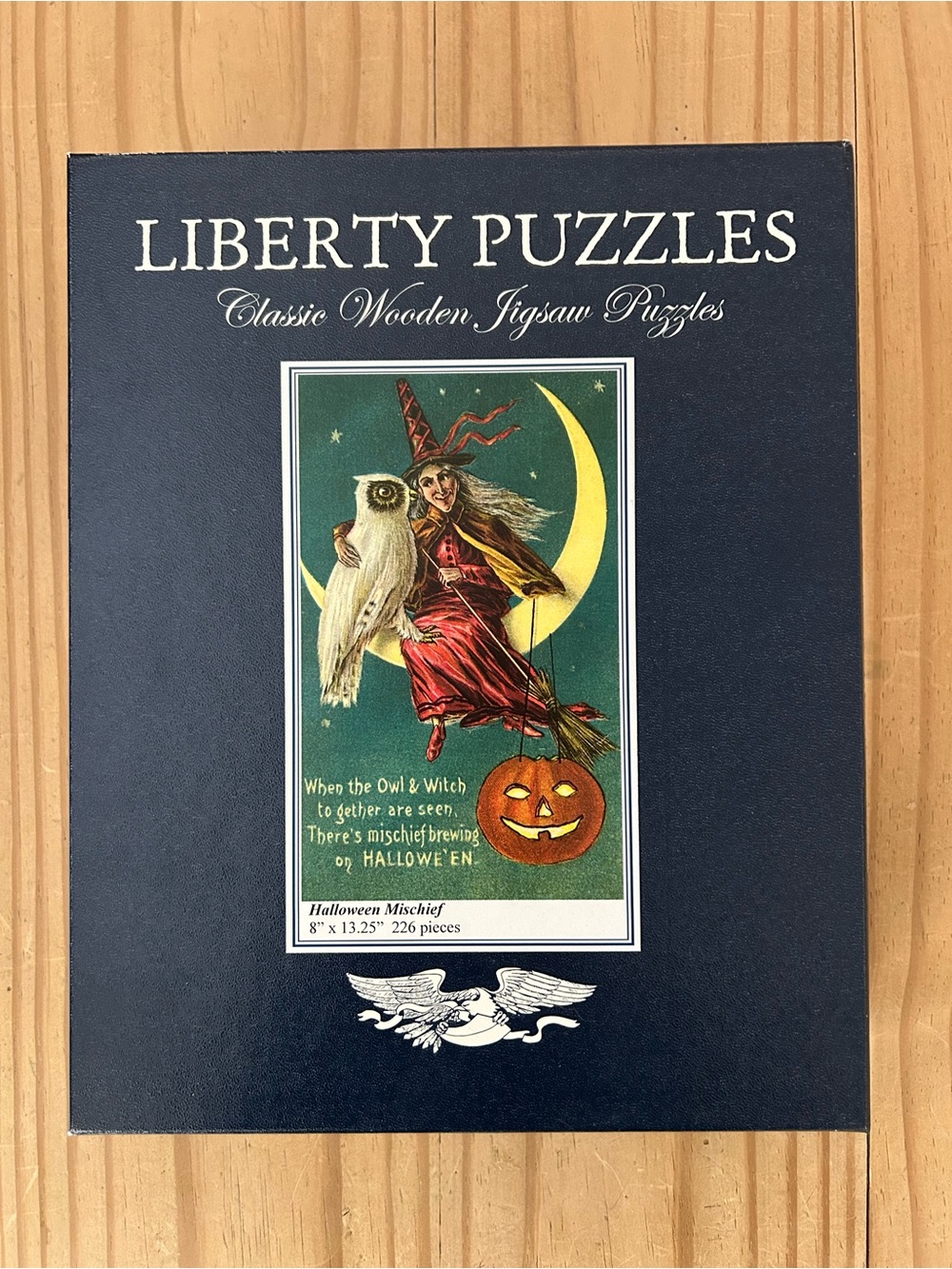 RARE Liberty Puzzles ‘Halloween Mischief’ Wooden Jigsaw Puzzle - Retired